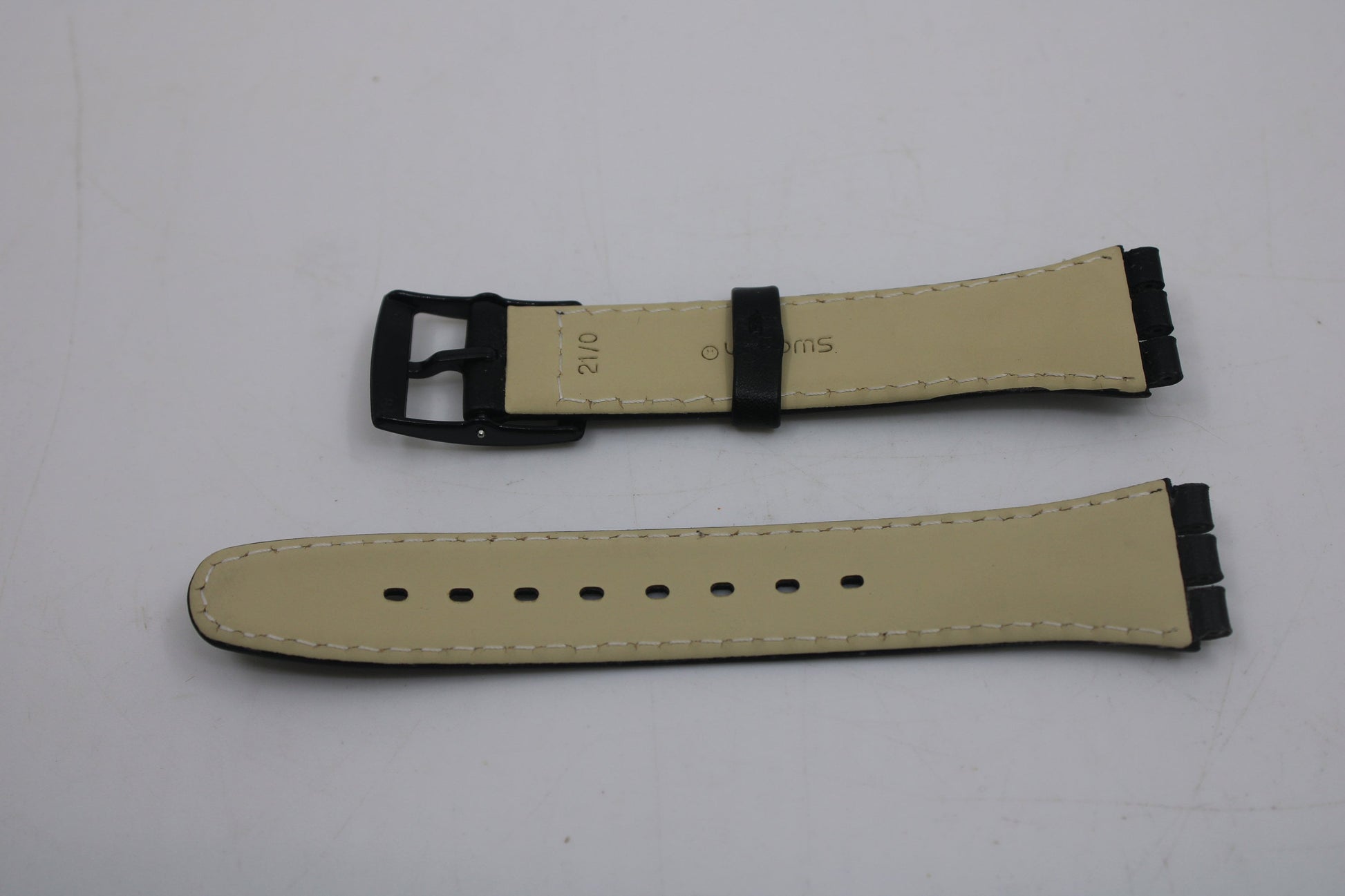 Vintage Swatch Leather Strap, 'Red Sunday', GB750, 17mm, Gents, New Old Stock