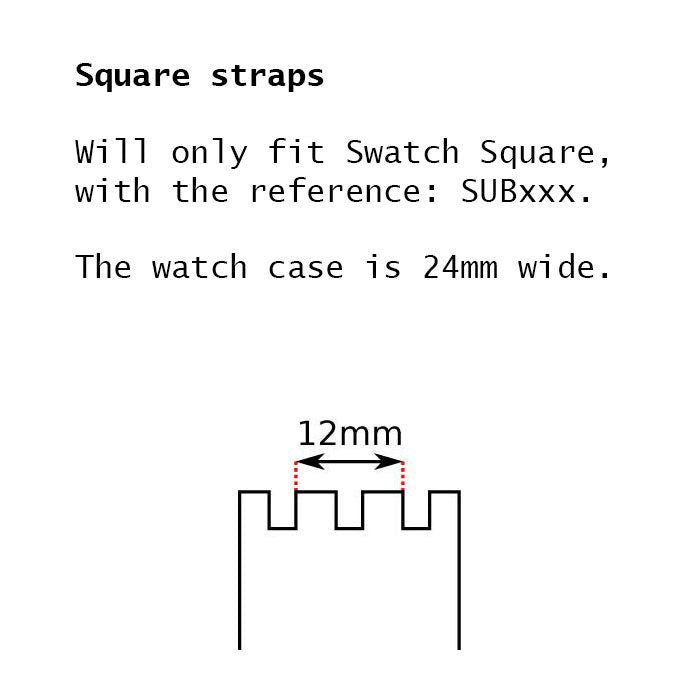 Vintage Square Swatch Strap, 'Cocotte', SUBK101P, NEW OLD STOCK, Never Used