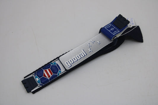 1998 NEW OLD STOCK 17mm Swatch Hook & Loop strap, SCZ401US, United States, Goooal