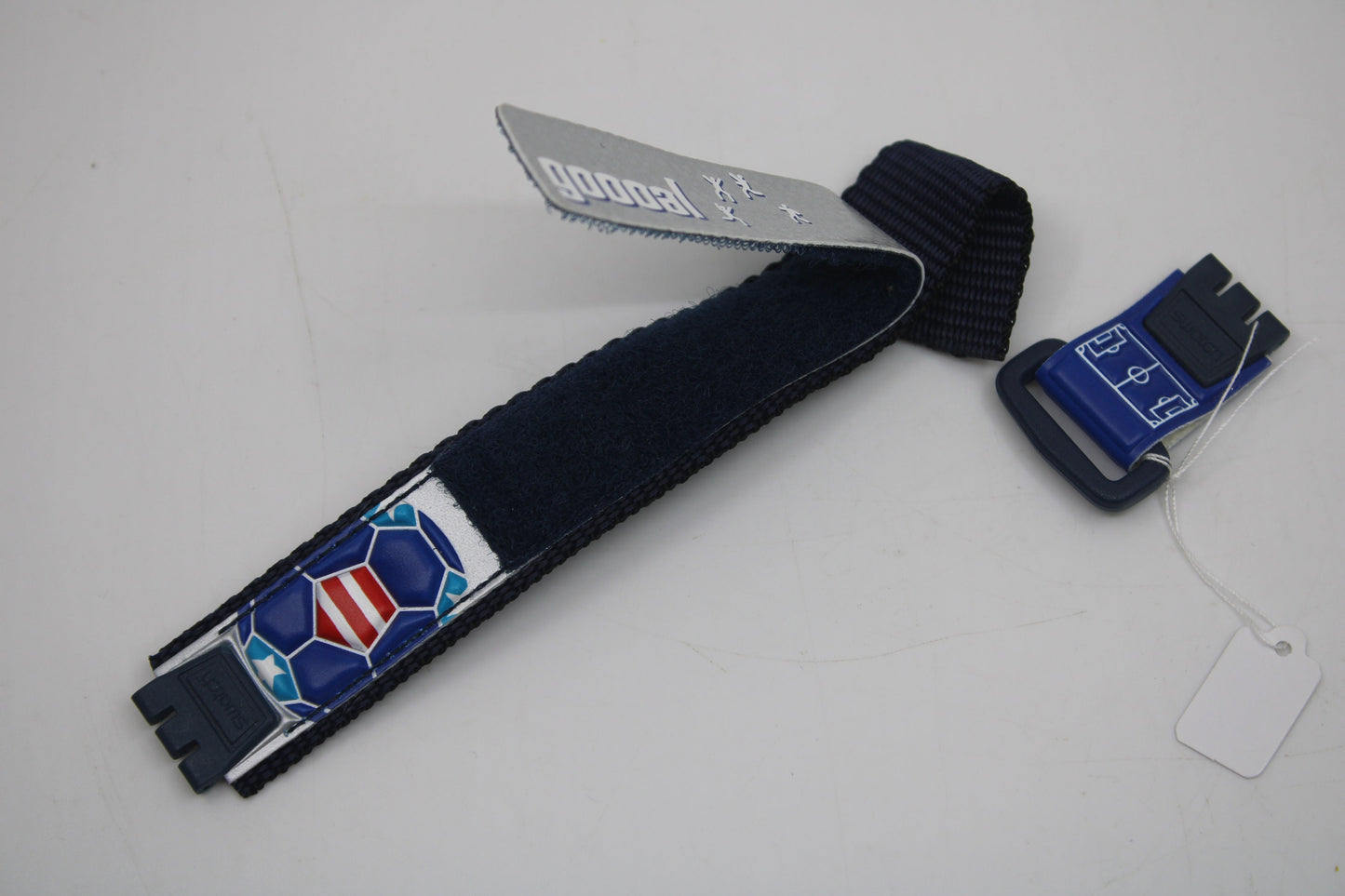 1998 NEW OLD STOCK 17mm Swatch Hook & Loop strap, SCZ401US, United States, Goooal