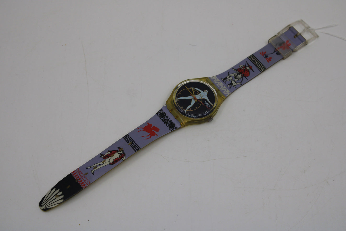 1992 Swatch Gents 'Discobolus' GK141, 100% working, Nice, Used Condition with the original strap
