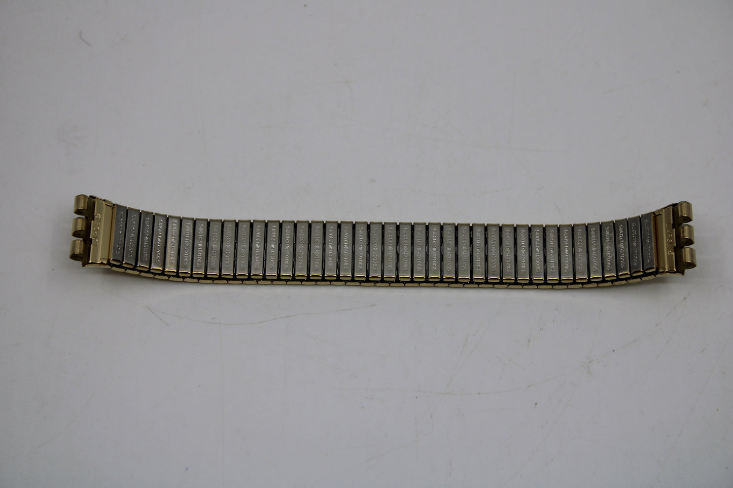 1997, Vintage Swatch Matt Gold Flex Strap, 17mm, New Old Stock, Never Worn, 'Monocular', GK717