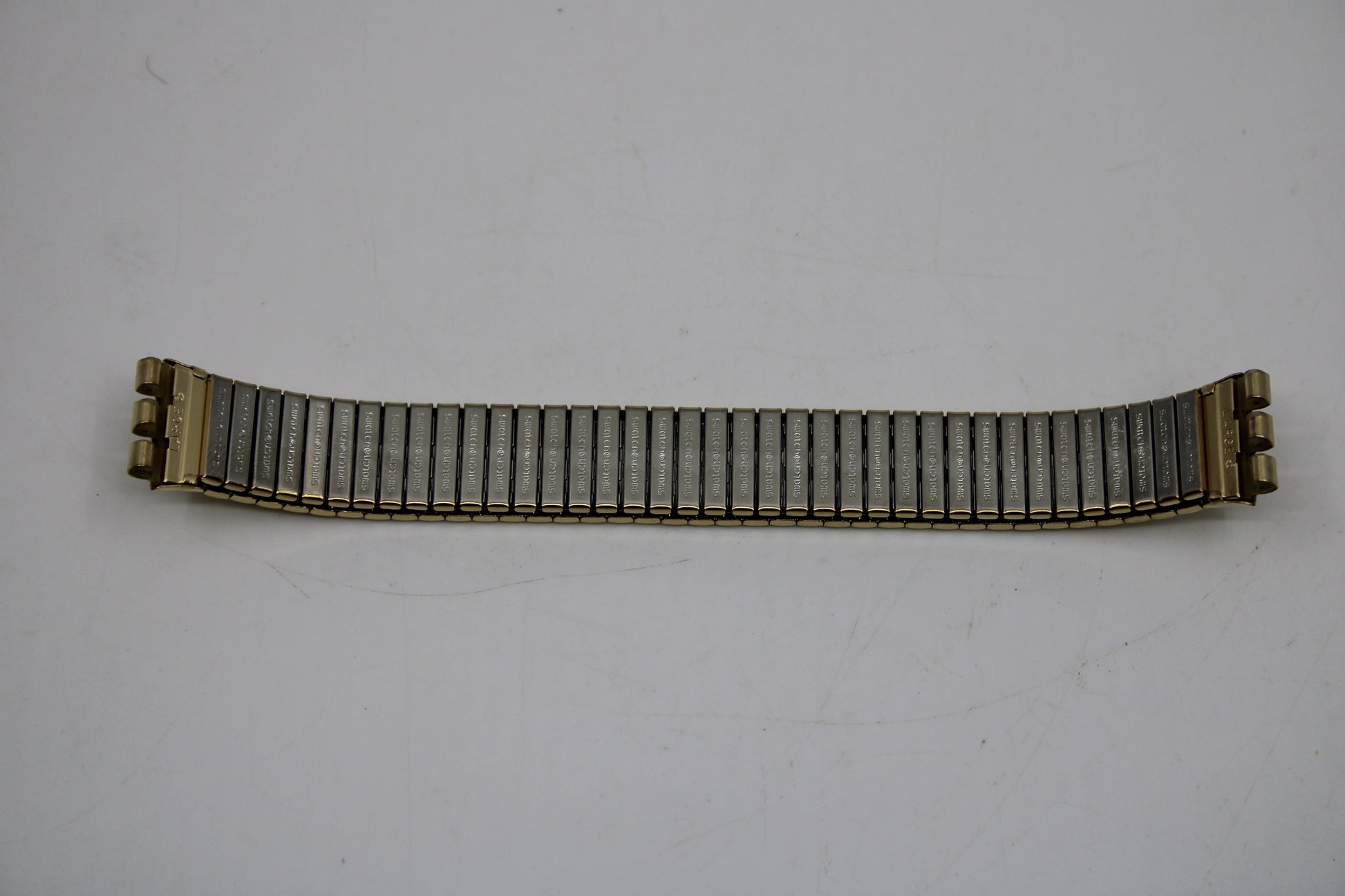 1997, Vintage Swatch Matt Gold Flex Strap, 17mm, New Old Stock, Never Worn, 'Monocular', GK717
