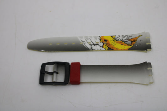 Vintage Swatch Strap, 'Prosperous Fish', GB226, 17mm, Gents, New Old Stock