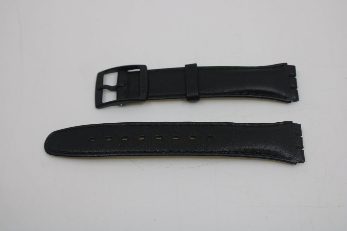 Vintage Swatch Leather Strap, 'Red Sunday', GB750, 17mm, Gents, New Old Stock