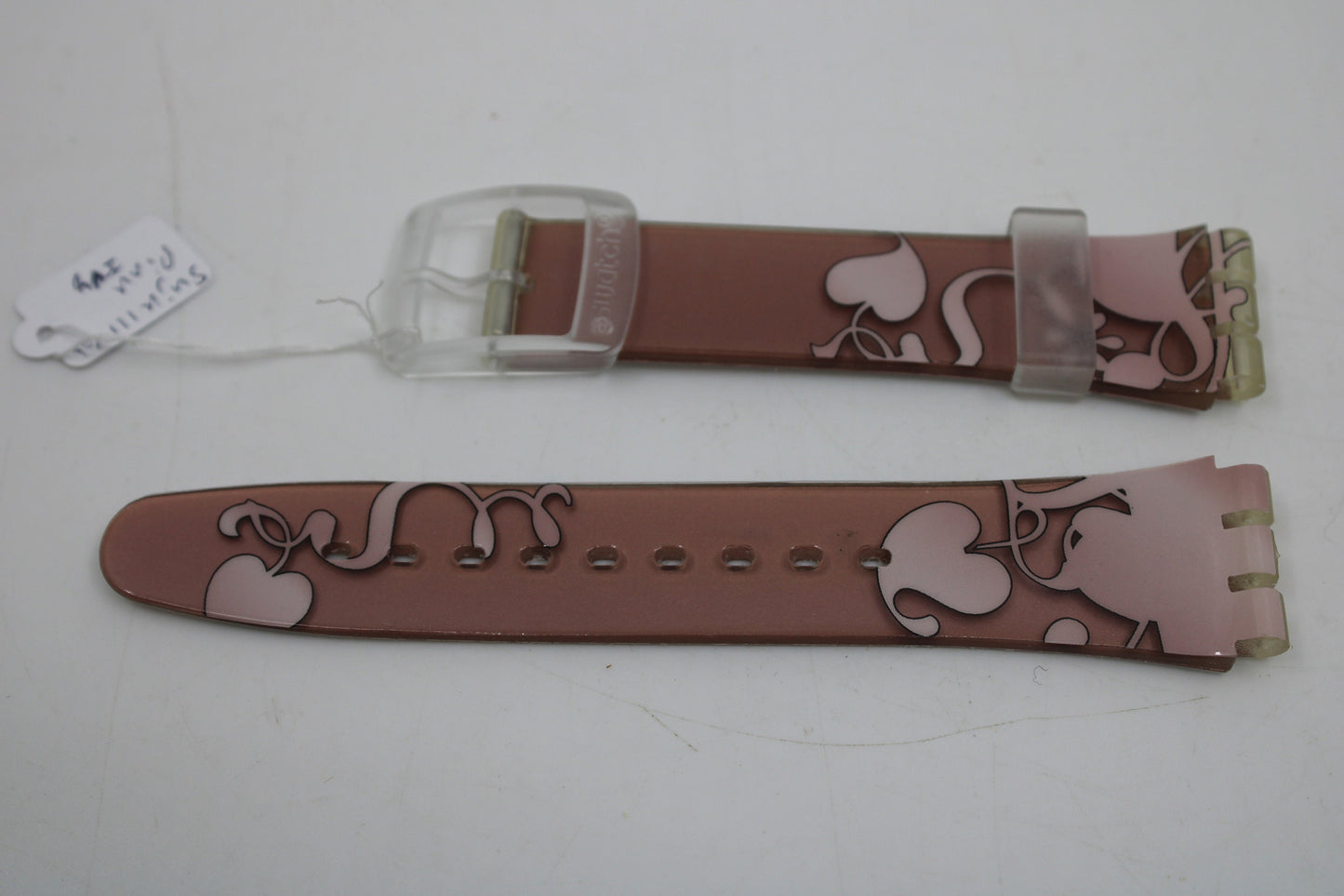 Vintage Swatch 'Jelly in Jelly' Strap, 'Pink Ivy', SUJK111, 19mm, NEW OLD STOCK, Never Used