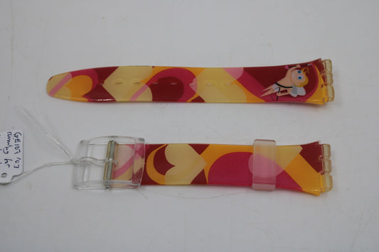 Vintage Valentines Swatch Strap, 'Aiming for your Heart', GE107, 17mm, Gents, New Old Stock