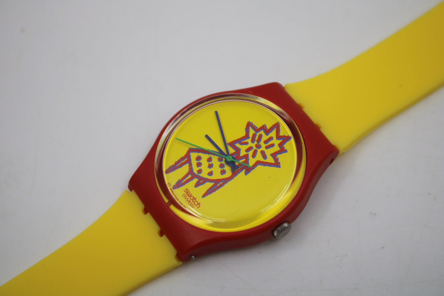 1993 Vintage Swatch watch 'Dot Chair', GR115, working 100% Near Mint or Mint Condition, possibly Unworn, with NON-original strap