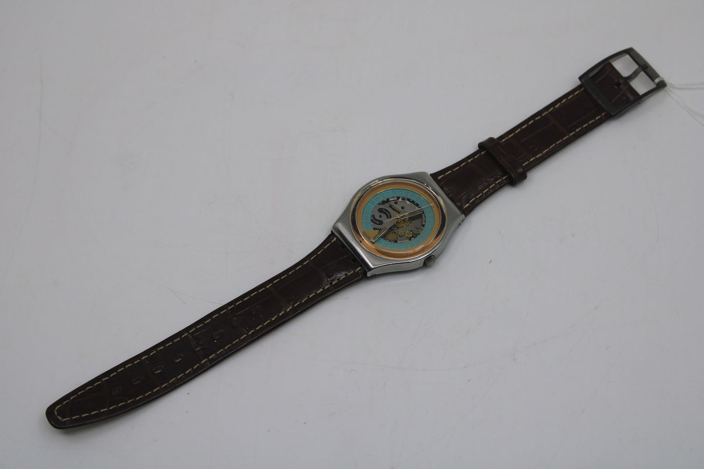 1989, Vintage Gents Swatch, 'Day Off' GY400, VERY Good, Used Condition, working 100%, NON-original Swatch strap