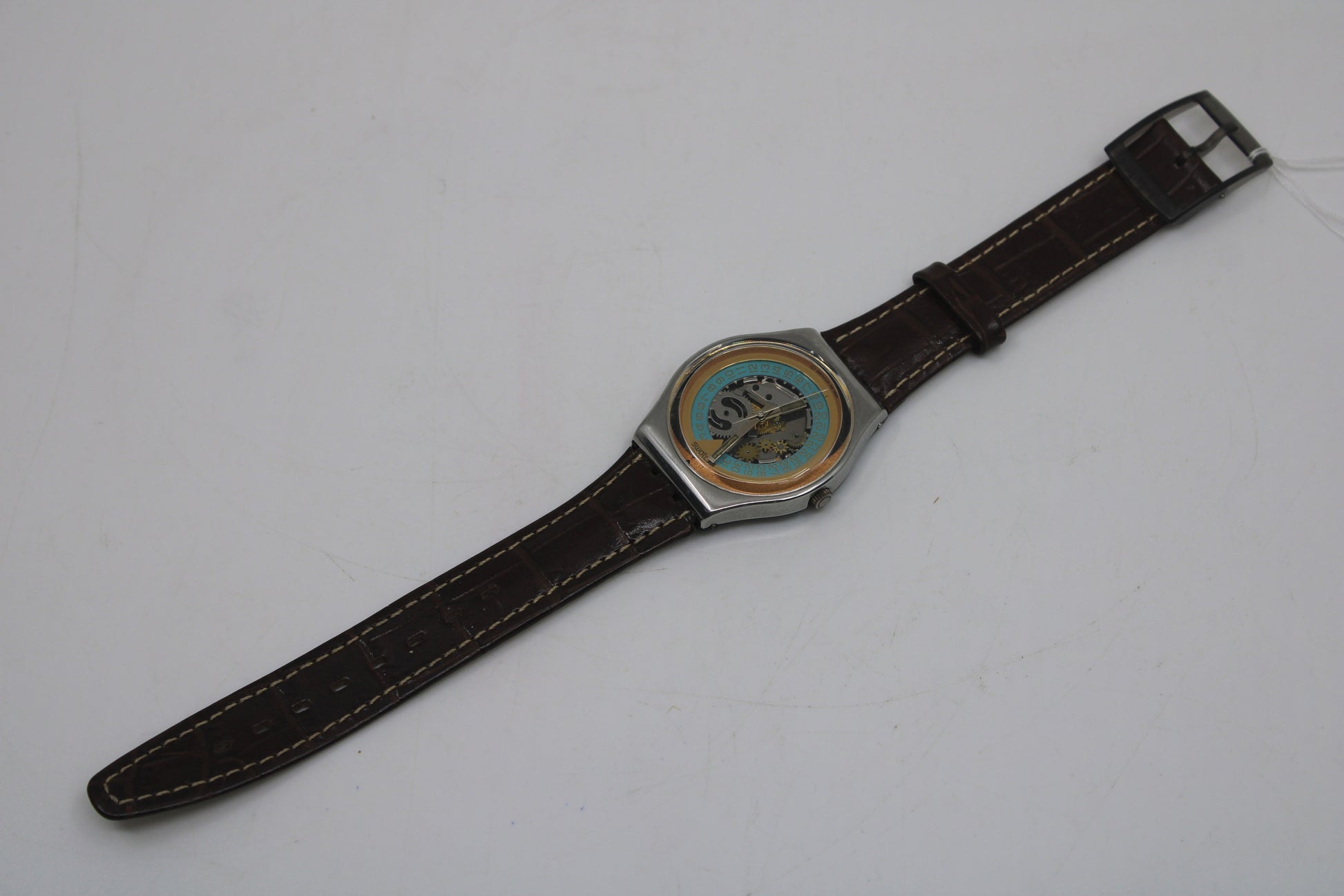 1989, Vintage Gents Swatch, 'Day Off' GY400, VERY Good, Used Condition, working 100%, NON-original Swatch strap