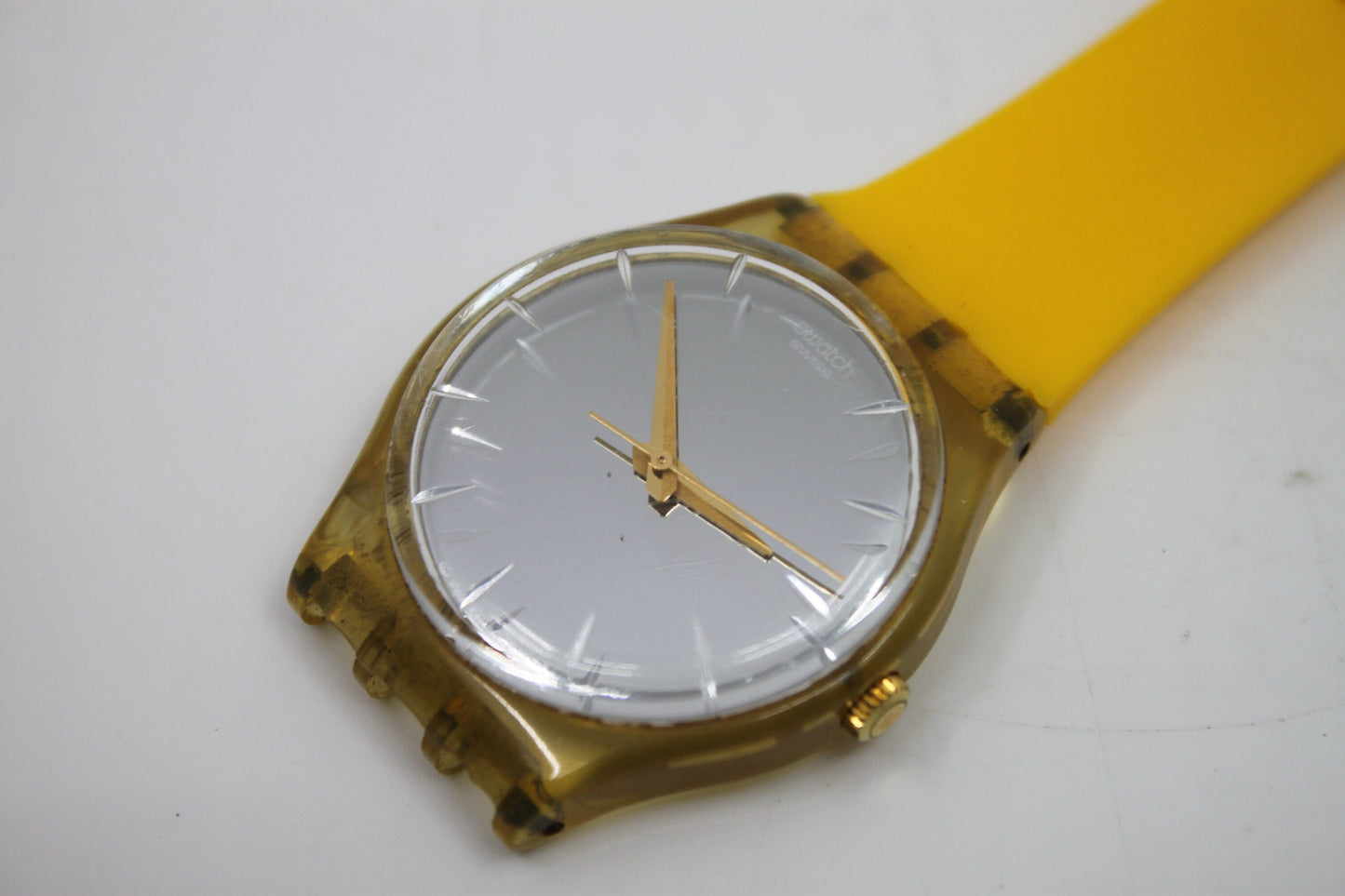 Unique, Vintage Swatch Keychain, GK297, 1999, 'Closed Mirror', made from recycled, NON-working Gents Swatch watch