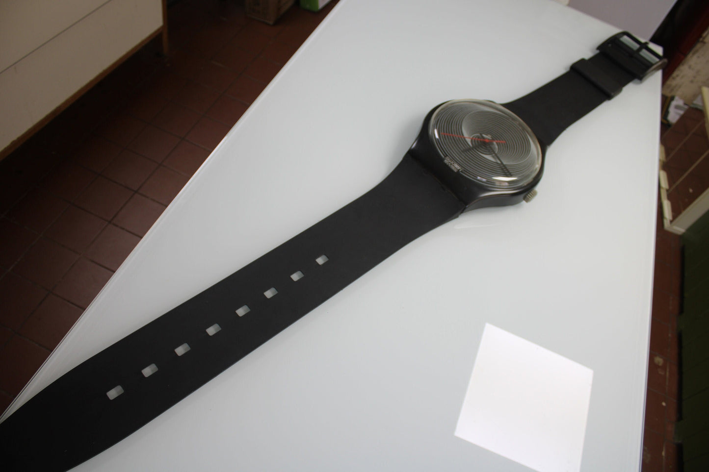 VERY GOOD condition 1987 Maxi Swatch, 'Vulcano', MGB114 unique, original clockwork