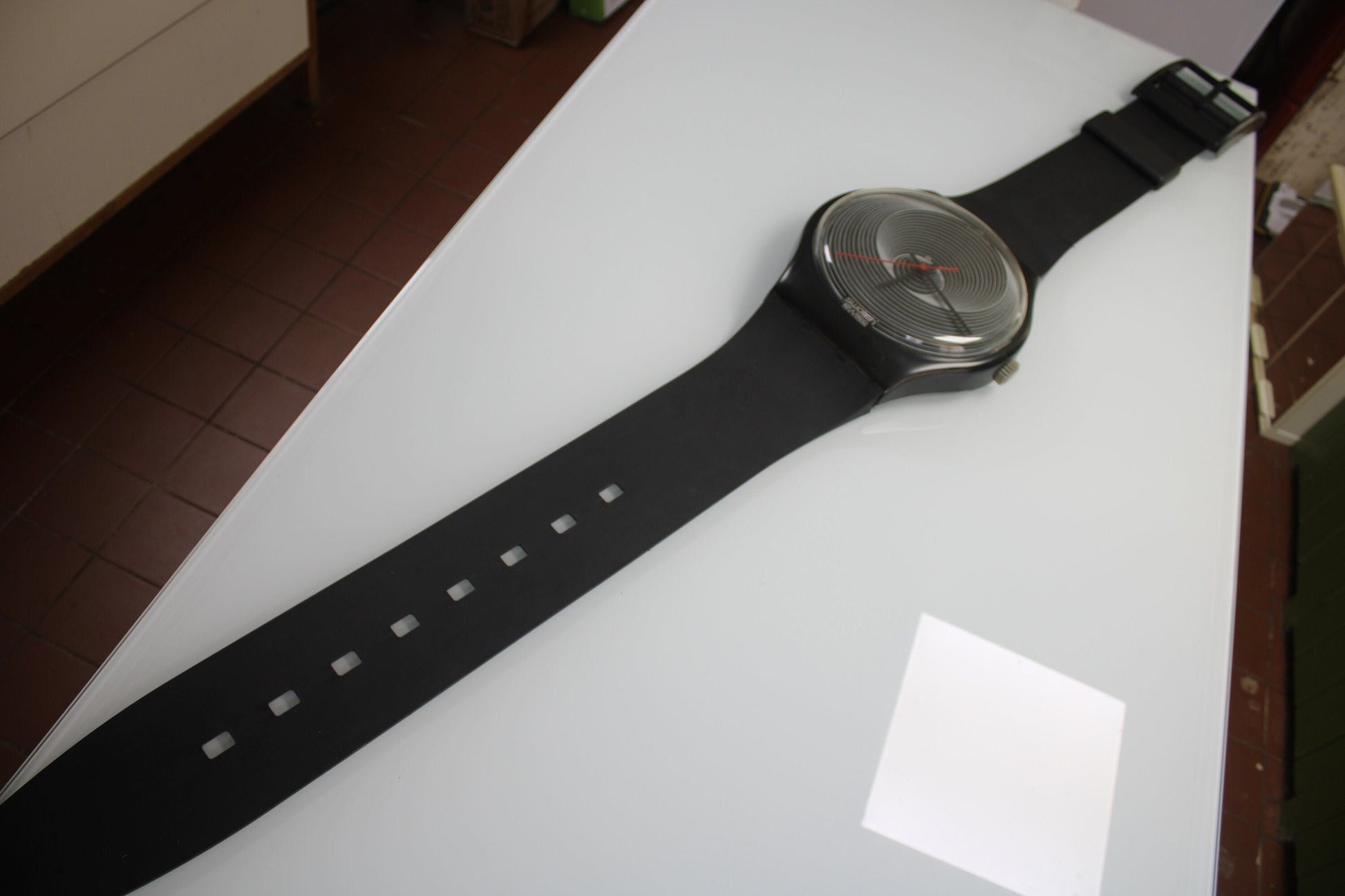 VERY GOOD condition 1987 Maxi Swatch, 'Vulcano', MGB114 unique, original clockwork