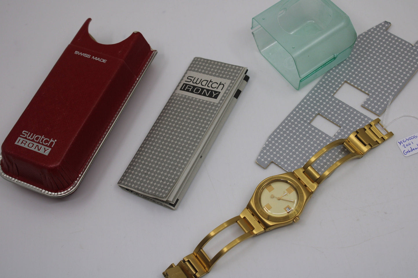 2001, Swatch Irony, 'Goldenbird' YLG400G, Original Box, NEW OLD STOCK, Never Worn, Working 100%