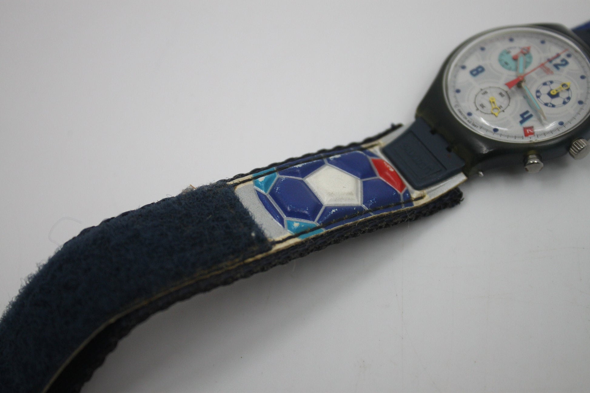 1997 'Gooal' France, vintage Gents Chrono Swatch SCZ401, Good, Used Condition, with the original strap