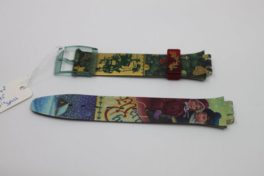1995, Vintage Swatch Strap, Christmas Special, 'Magic Spell', GZ148, Gents, New Old Stock