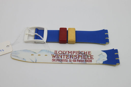 1994, Vintage Olympic Swatch Strap, 'St. Moritz', GZ134, 17mm, Gents, New Old Stock