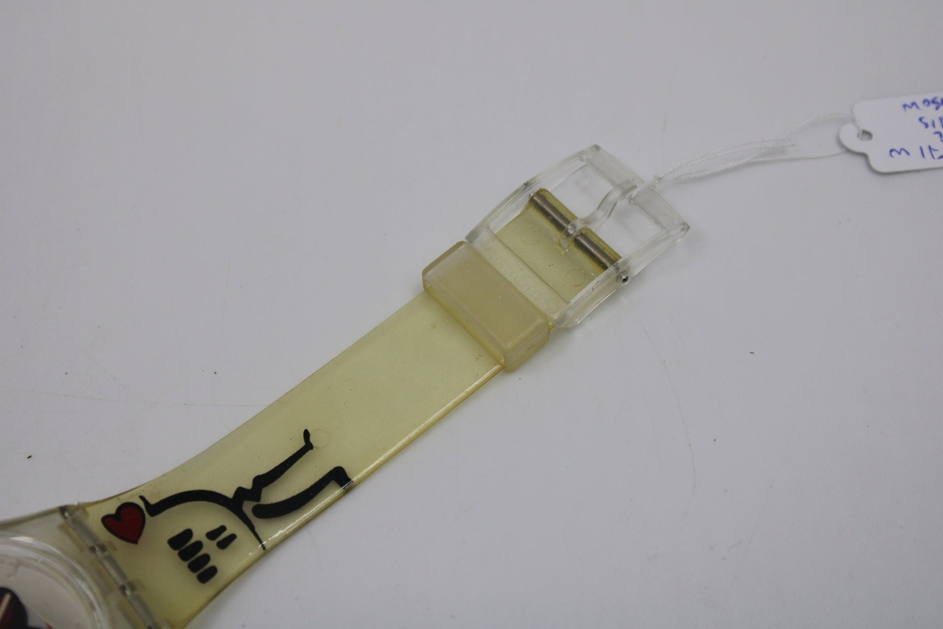 2002, Vintage Gents Valentines Swatch 'Cupid's Bow', GK371, NO box, In Very Good, Used Condition, working 100%, Original Strap