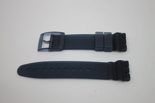 1997, Vintage Swatch Strap, 'Inky Water', SBM106, Aqua Chrono, 19mm, NEW OLD STOCK, Never Used