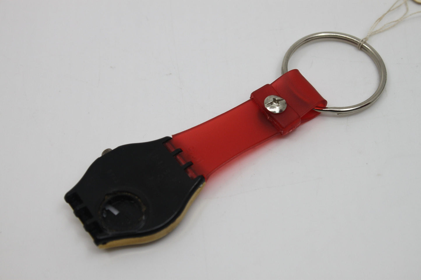 Unique, Vintage Swatch Keychain, GX104, 1988, 'Sloan Ranger', made from recycled, NON-working Gents Swatch watch