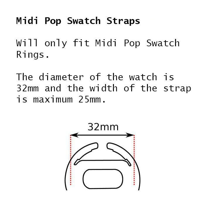 1995 Vintage Pop Swatch MIDI Strap, &#39;Smooth Velvet&#39;, PMB108, PopSwatch, NEAR MINT condition