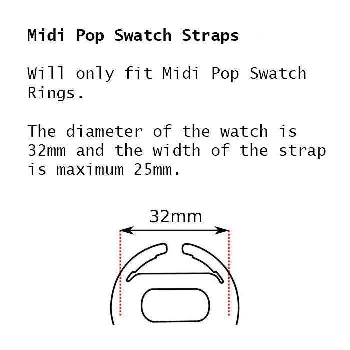 1995 Vintage Pop Swatch MIDI Strap, 'Smooth Velvet', PMB108, PopSwatch, NEAR MINT condition