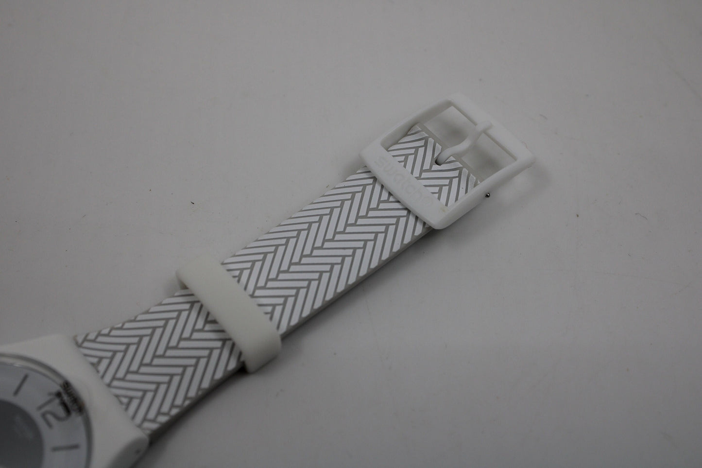 Vintage New Gents Swatch 'White Glove' SUOW131, NEW OLD STOCK, Never Worn, working 100% with the original strap