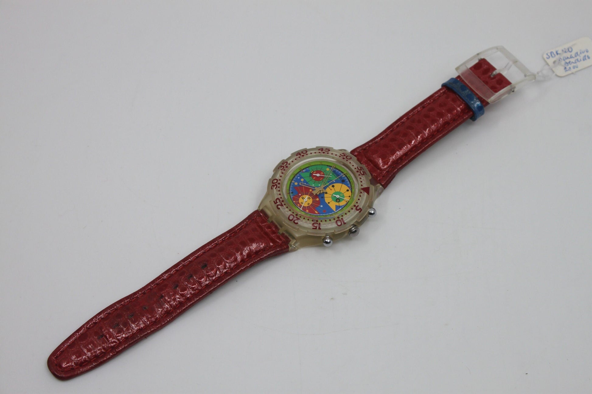 2000 Vintage Swatch Aqua-Chrono Scuba 'Paraiso Perdido' SBK120, nice condition, clock working 100%, NON-original strap