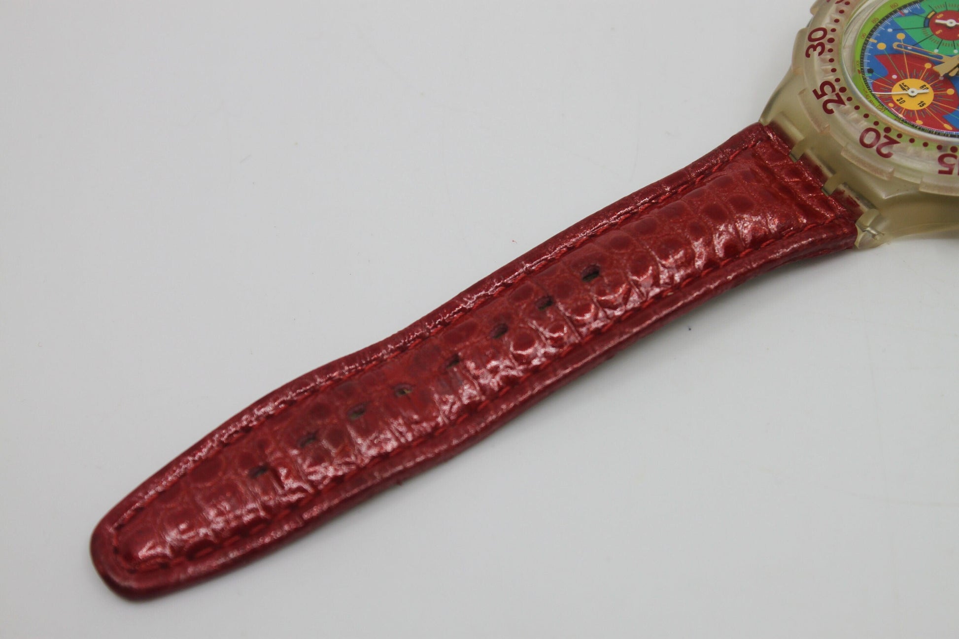 2000 Vintage Swatch Aqua-Chrono Scuba 'Paraiso Perdido' SBK120, nice condition, clock working 100%, NON-original strap