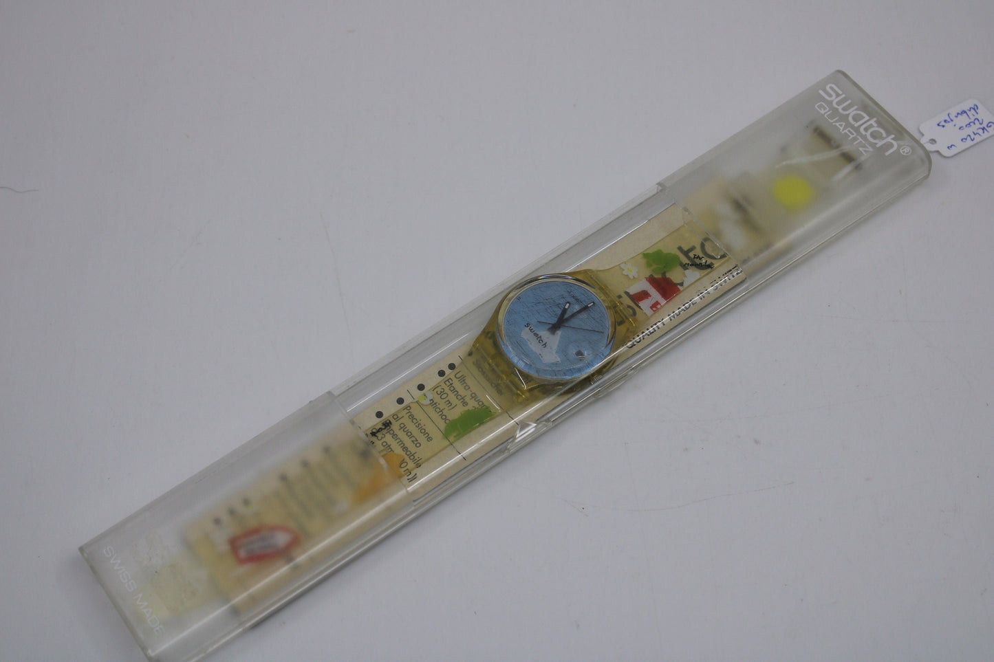 2000, Swatch, Gents, 'Dibujos', GK420, NEW and UNWORN, working 100%, original, strap with scribbles or sketches on it