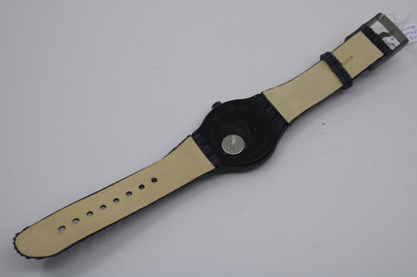 2003 Vintage Gents X-Large Swatch, 'Just Enough', SUDM101, NEW and UNWORN, working 100% nice vintage Swatch watch, Crown is DAMAGED