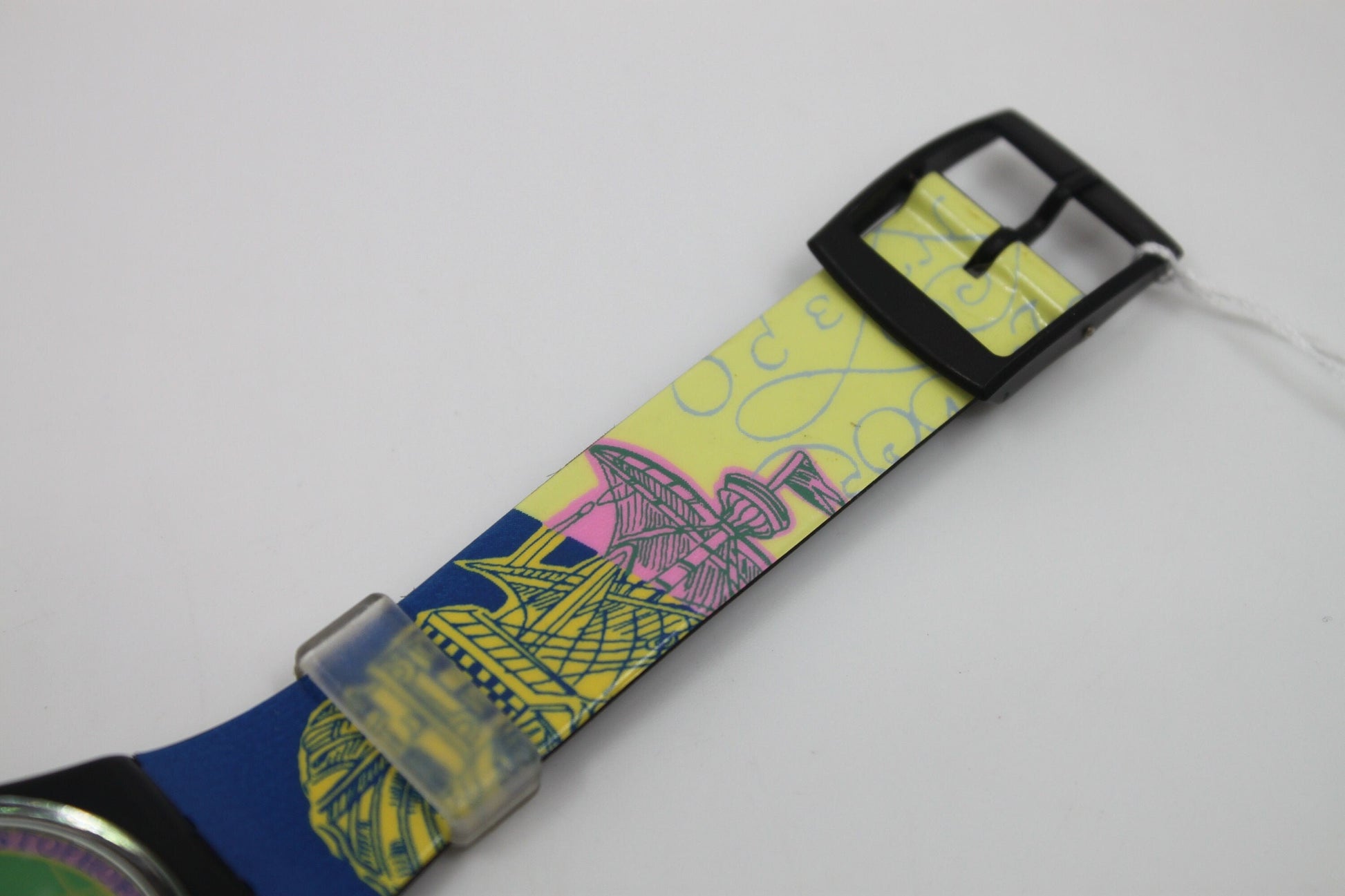 1991 Vintage Gents Swatch 'The Globe' GB137, New Old Stock, working 100% with the ORIGINAL strap