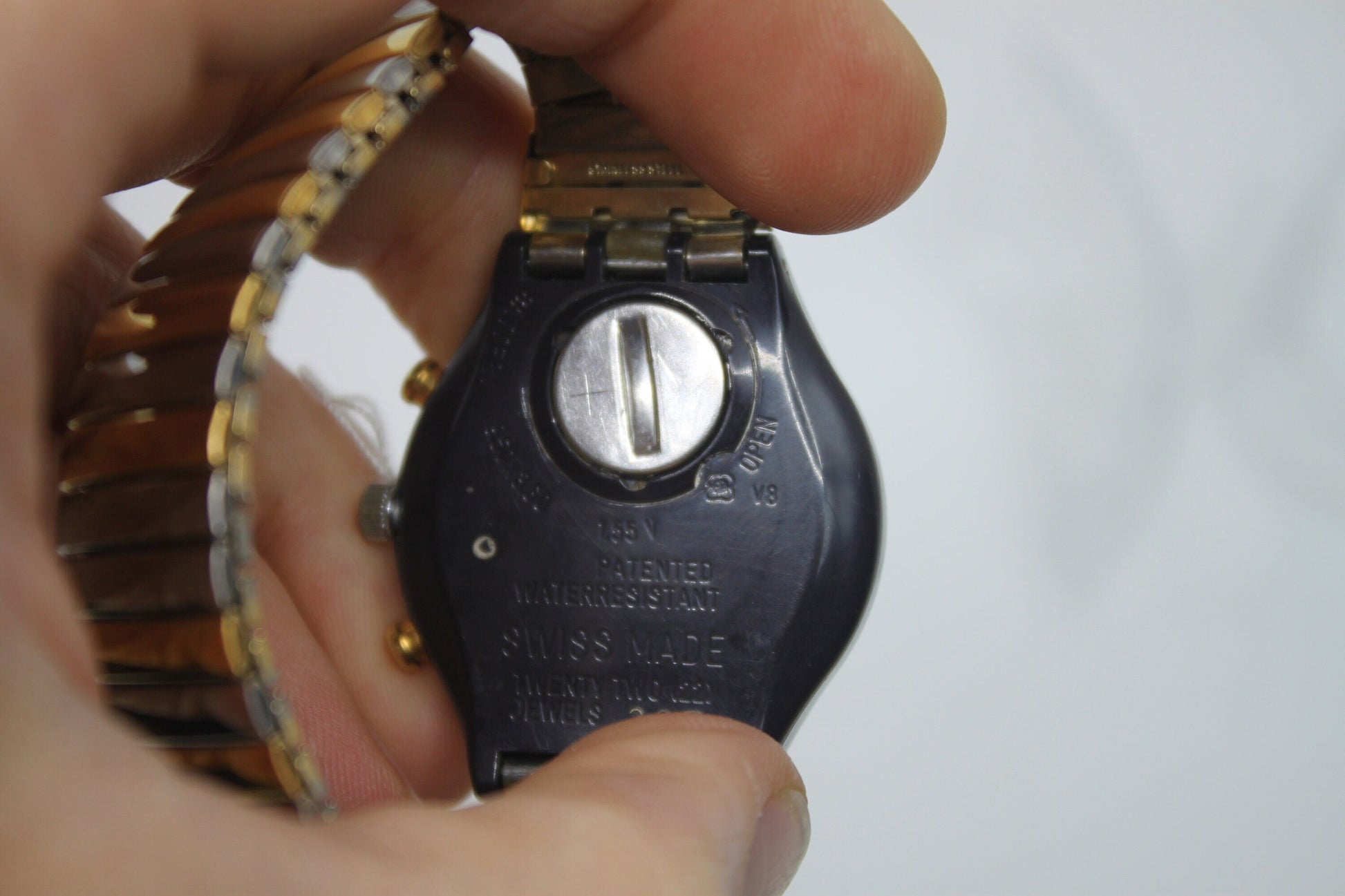 1993, Vintage Gents Chrono Swatch, 'Alabama, SCN105, NO box, Clock 100% Working - Chrono NOT Working, New Strap