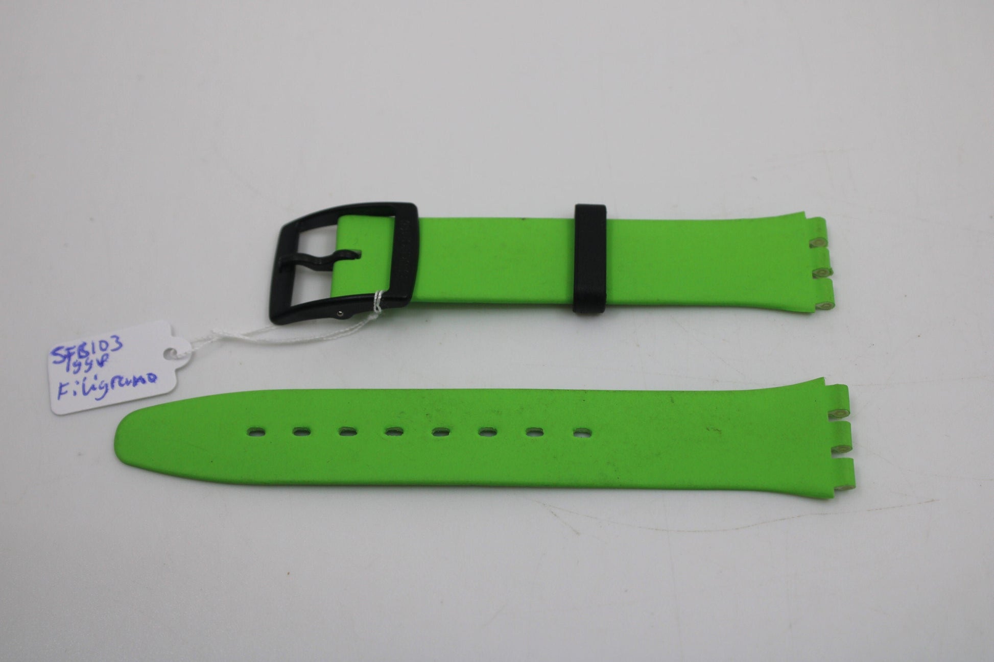 1998 New Old Stock vintage 'Filigrano' 1998 SFB103 Skin Swatch strap, Black