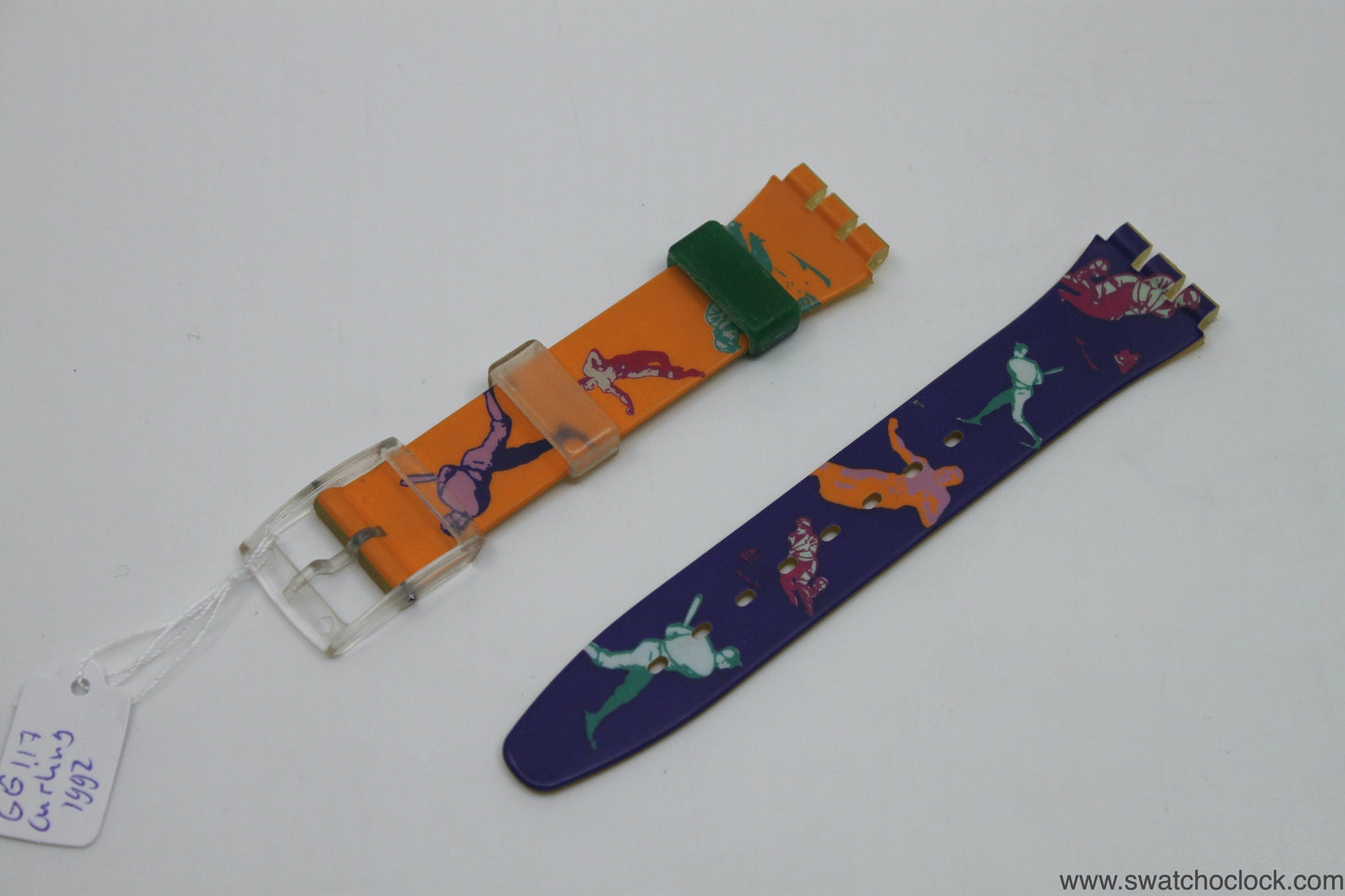 1992, Vintage Swatch Strap, 'Curling', GG117, 17mm, Gents, New Old Stock