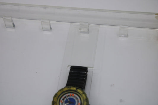 Vintage Swatch Plexiglass holder for display case, for holding watch with flex strap, VERY rare