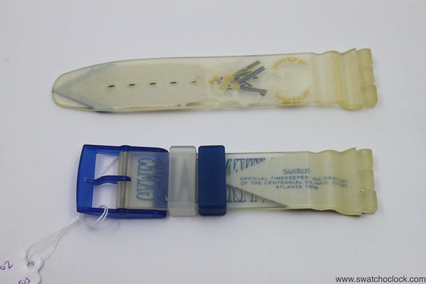 1995, Vintage Swatch Strap, 'Niki Phoros', SBZ102, 19mm, Aqua Chrono, Olympic, New Old Stock