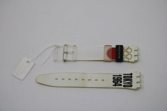 1994, Vintage Swatch Strap, 'Tokyo 1964', SLZ100, 17mm, Musicall, Used Condition