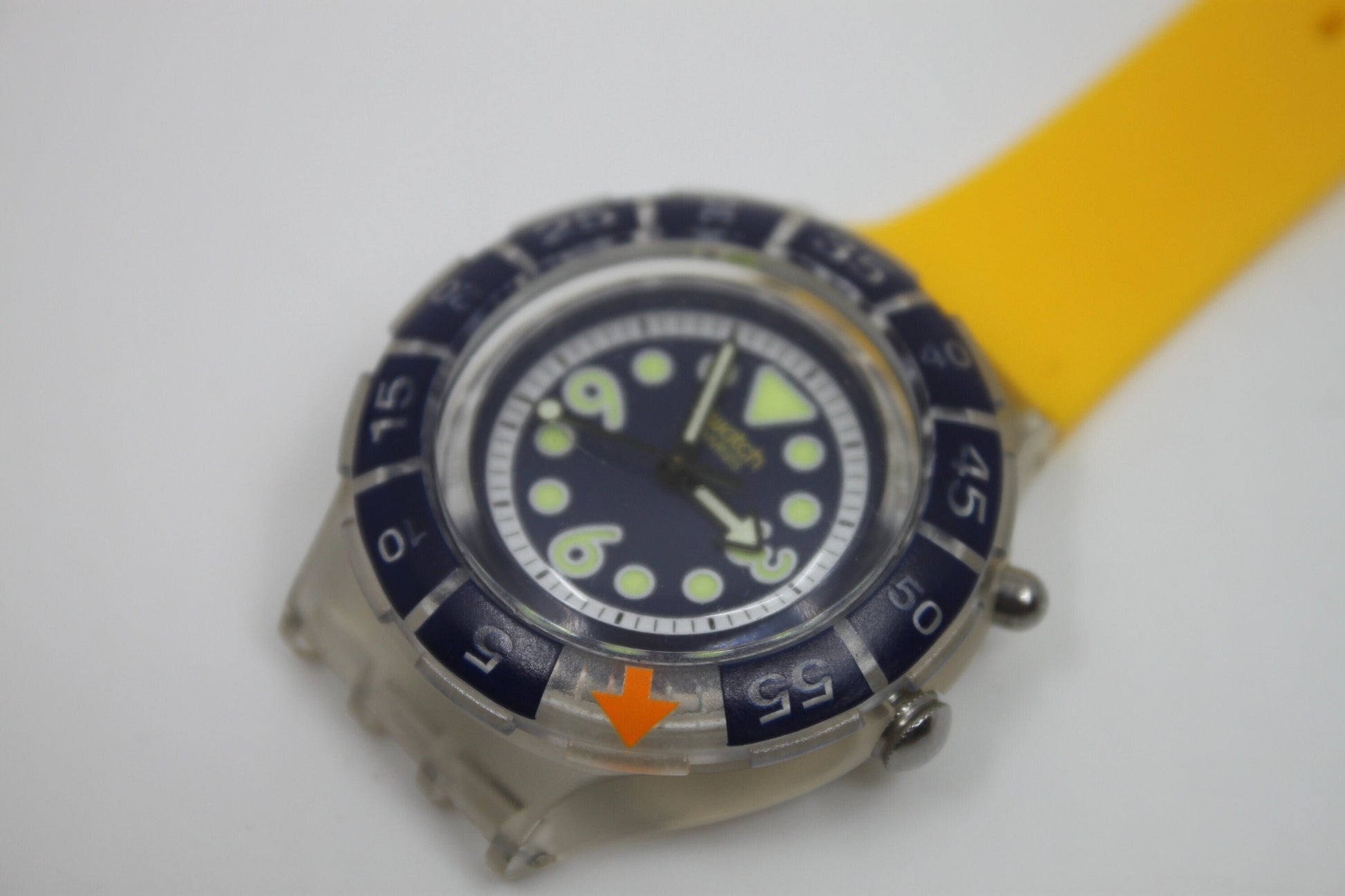 Unique, Vintage Swatch Keychain, SDK906, 1995, 'Seetang', made from recycled, NON-working Scuba Swatch watch