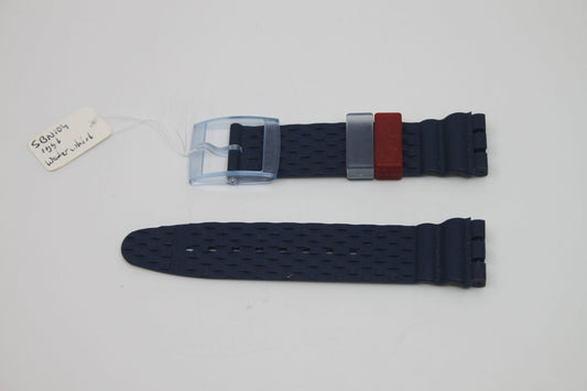 1996, Vintage Swatch Strap, 'Waterwhirl', SBN104, Aqua Chrono, 19mm, NEW OLD STOCK, Never Used