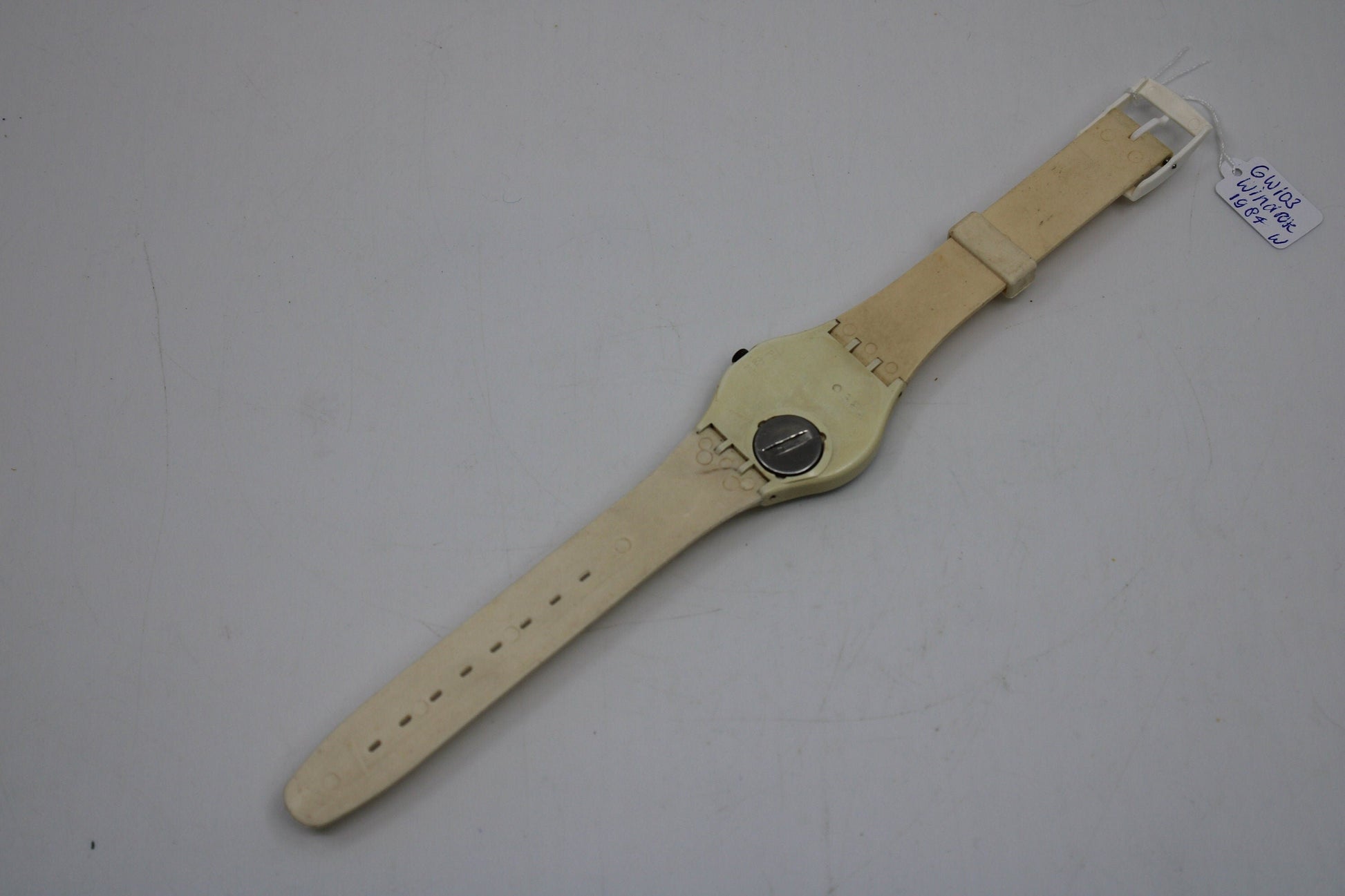 1984, SECOND YEAR Swatch, Gents, 'Windrose', GW103, Near Mint or Mint Condition, 100% working, Original Strap