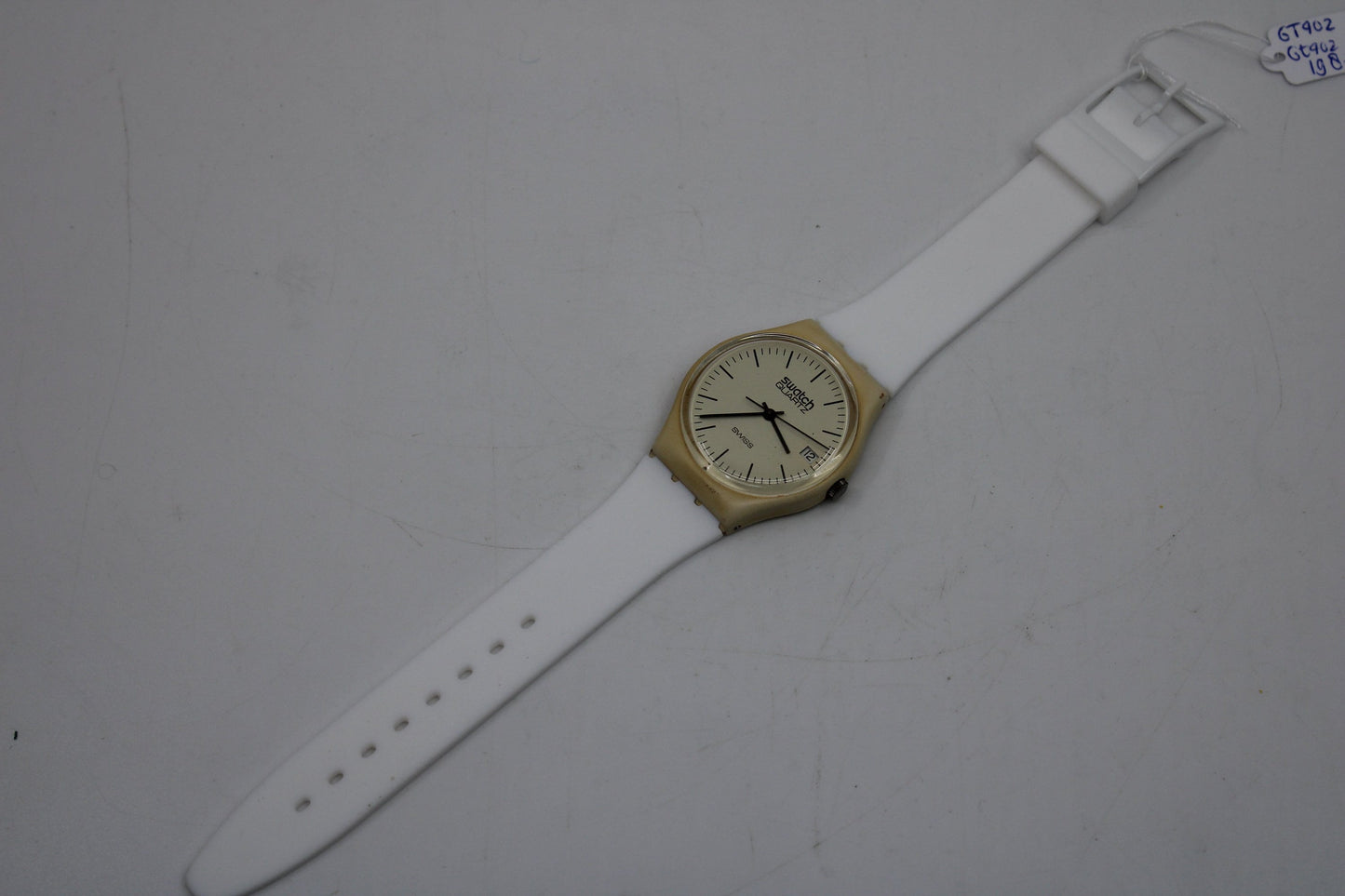 1983, FIRST YEAR Swatch, Gents, 'GT402', GT402, Good, Used Condition, 100% working, Non-Original Strap