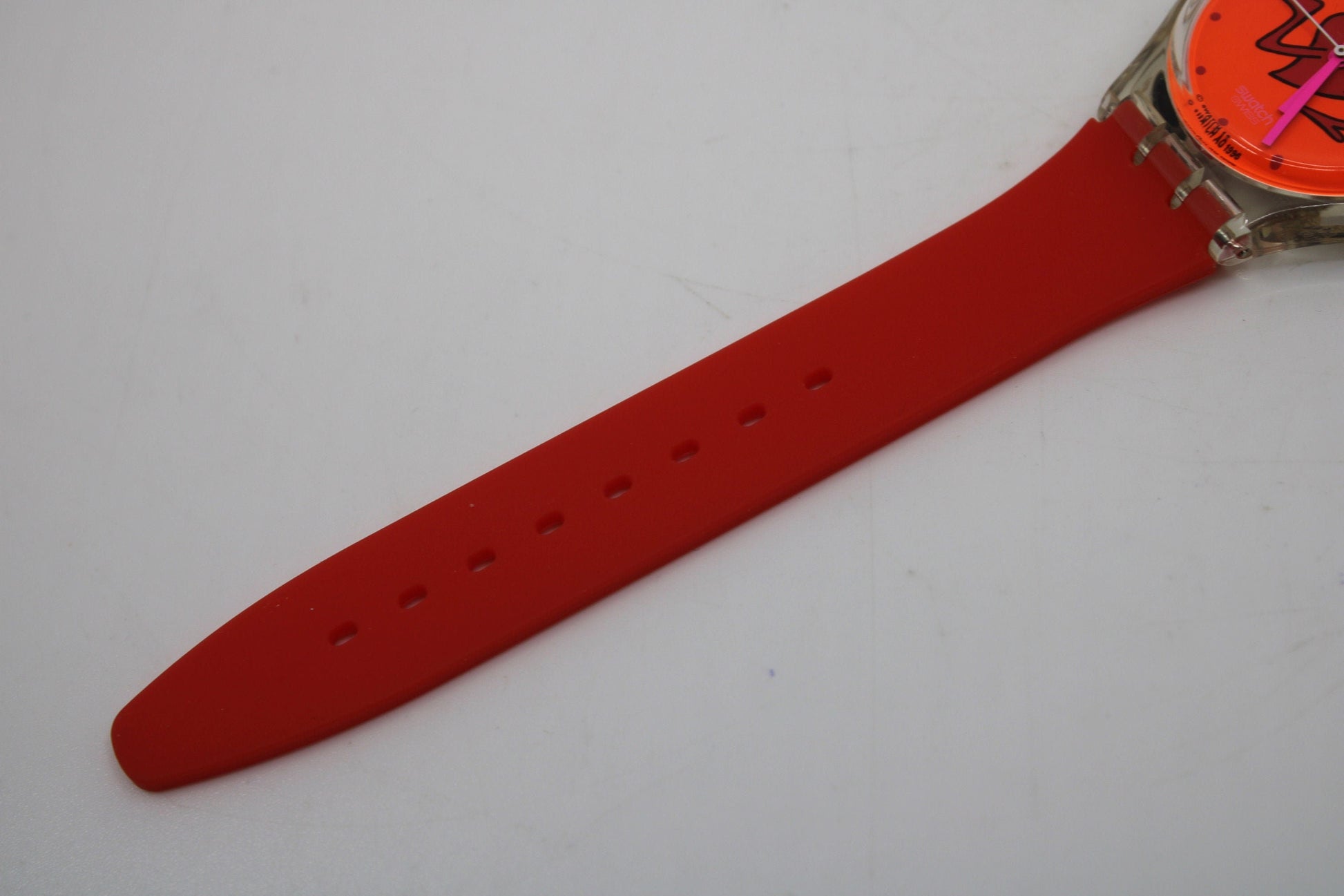 1997 Vintage Gents Valentines Swatch, 'Pounding Heart', GK237, NEW and UNWORN, working 100% nice vintage Swatch watch, NON-original strap