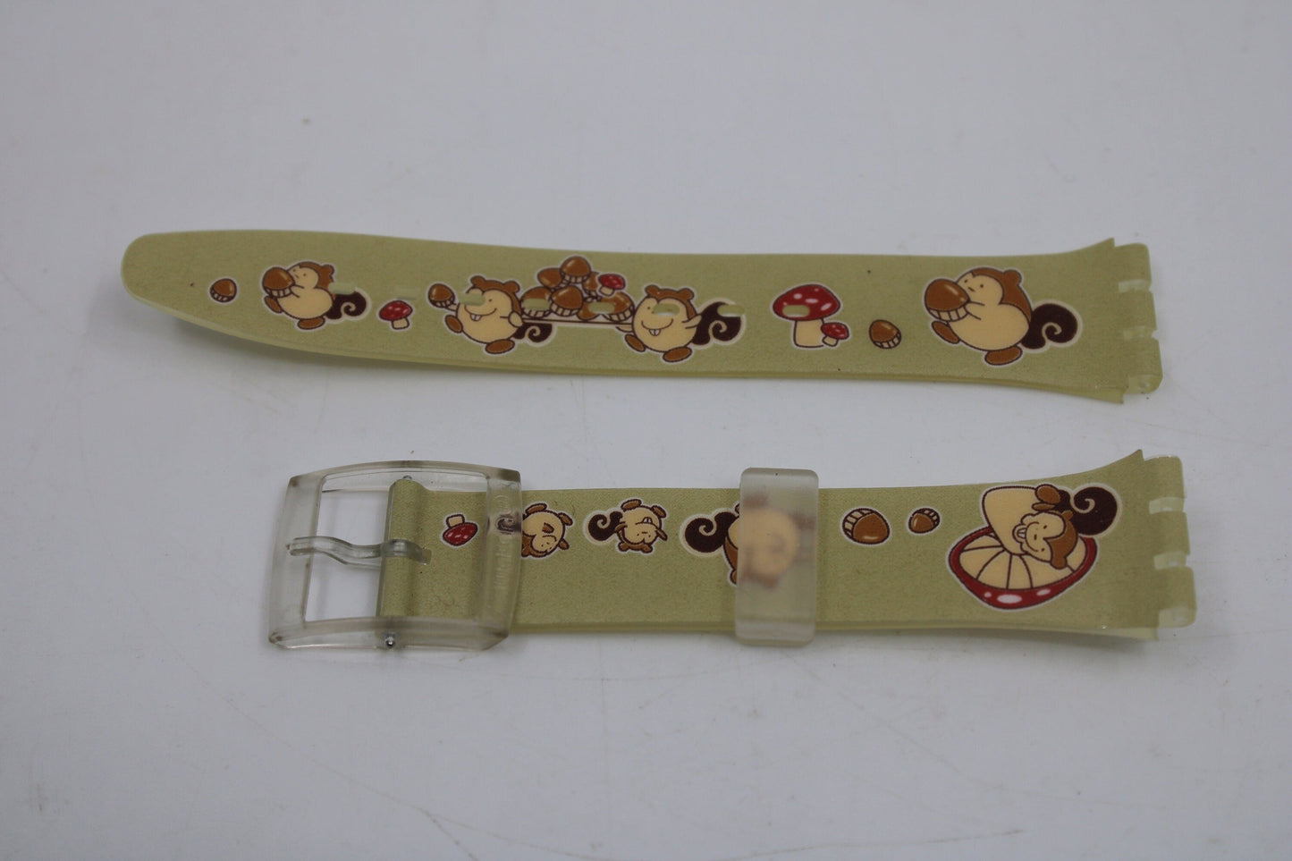Vintage Swatch Strap, 'Squirrel Time', GF113, 17mm, Gents, New Old Stock