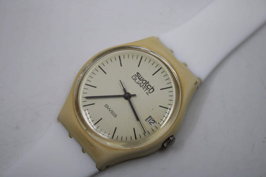 1983, FIRST YEAR Swatch, Gents, 'GT402', GT402, Good, Used Condition, 100% working, Non-Original Strap