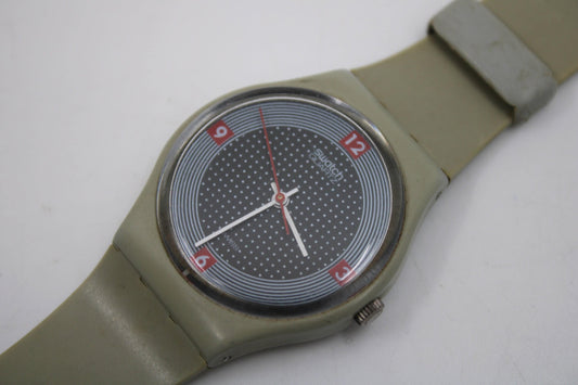 1984, SECOND YEAR Swatch, Gents, 'Pirelli', GM101, Good, Used Condition, 100% working, Original Strap