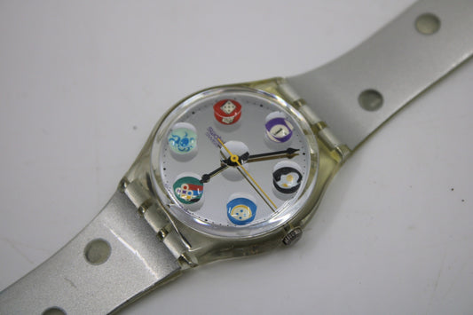1996, Swatch, Gents, 'Lens Heaven', GK214, MINT possibly NEW and Unworn Condition, 100% working, original undamaged strap