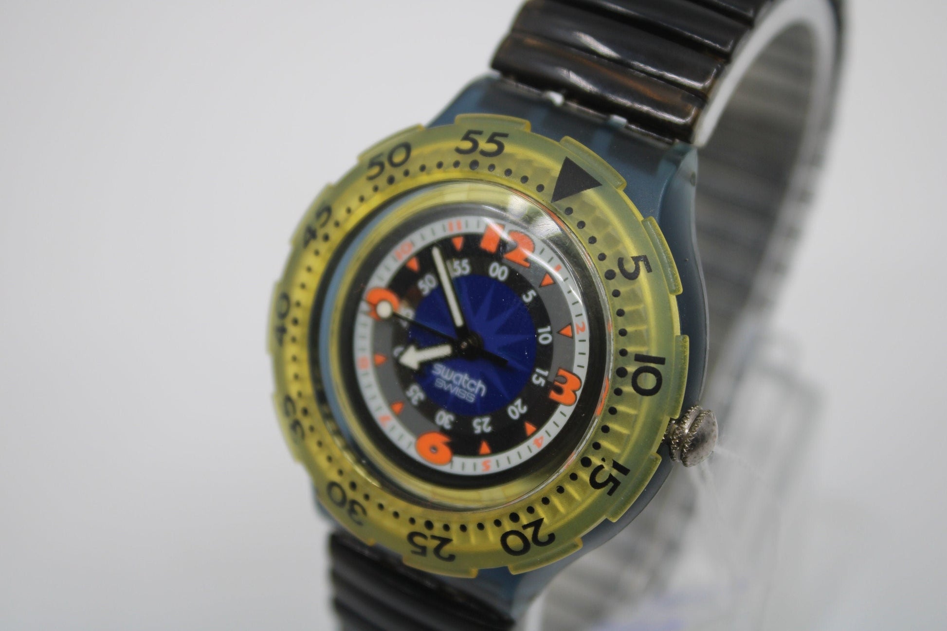 1993 Vintage Swatch Scuba 'Black Gondola' SDM100/101, New Old Stock Condition, Never Worn, working 100%