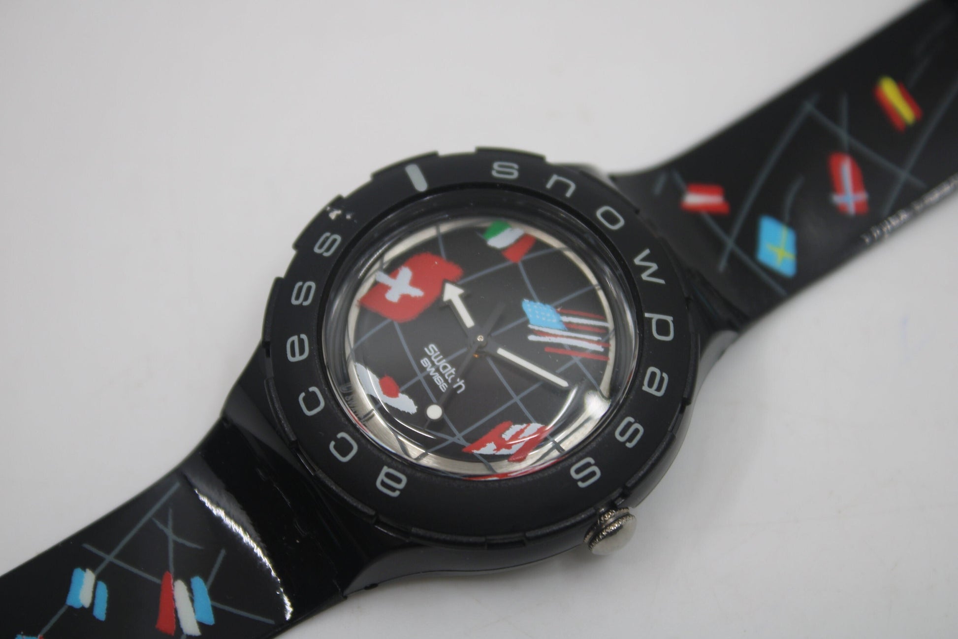 1999, Vintage Access Swatch Scuba 'Swiss Ski Team' SHB102, NO Original Box, In New Old Stock Condition, Never Worn working 100%