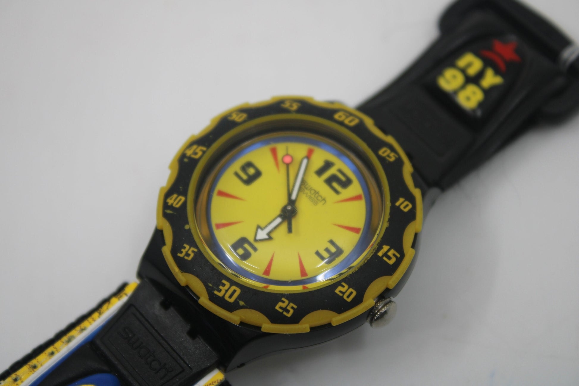 1998, Vintage Swatch Access Scuba 'Goodwill Games NY', SHB101, NO Original Box, New Old Stock, Never Worn working 100%